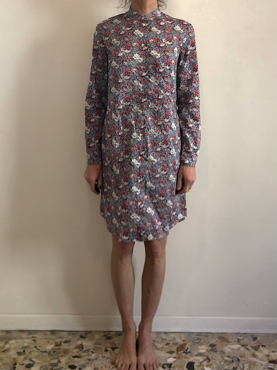 90s Cacharel Liberty Summer Shirt Shift Dress Summ