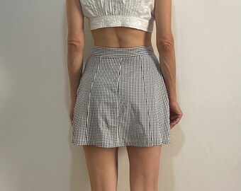 90s Versace Jeans Couture Gingham Check Preppy A-line