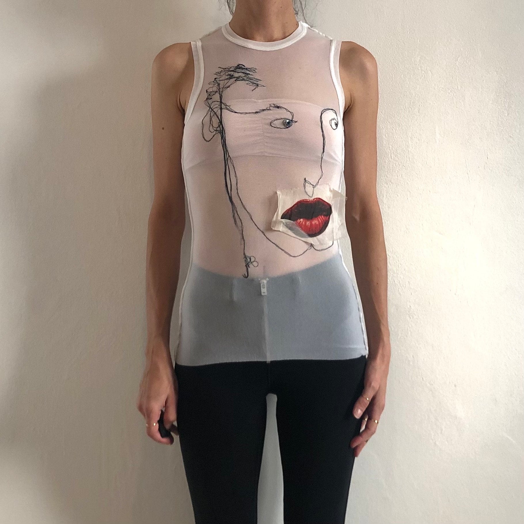 希少Jean Paul GAULTIER JPG 00s tanktop Y2K Jean Paul Gaultier Tank Top With Print Vintage '00 Y2K - Etsy