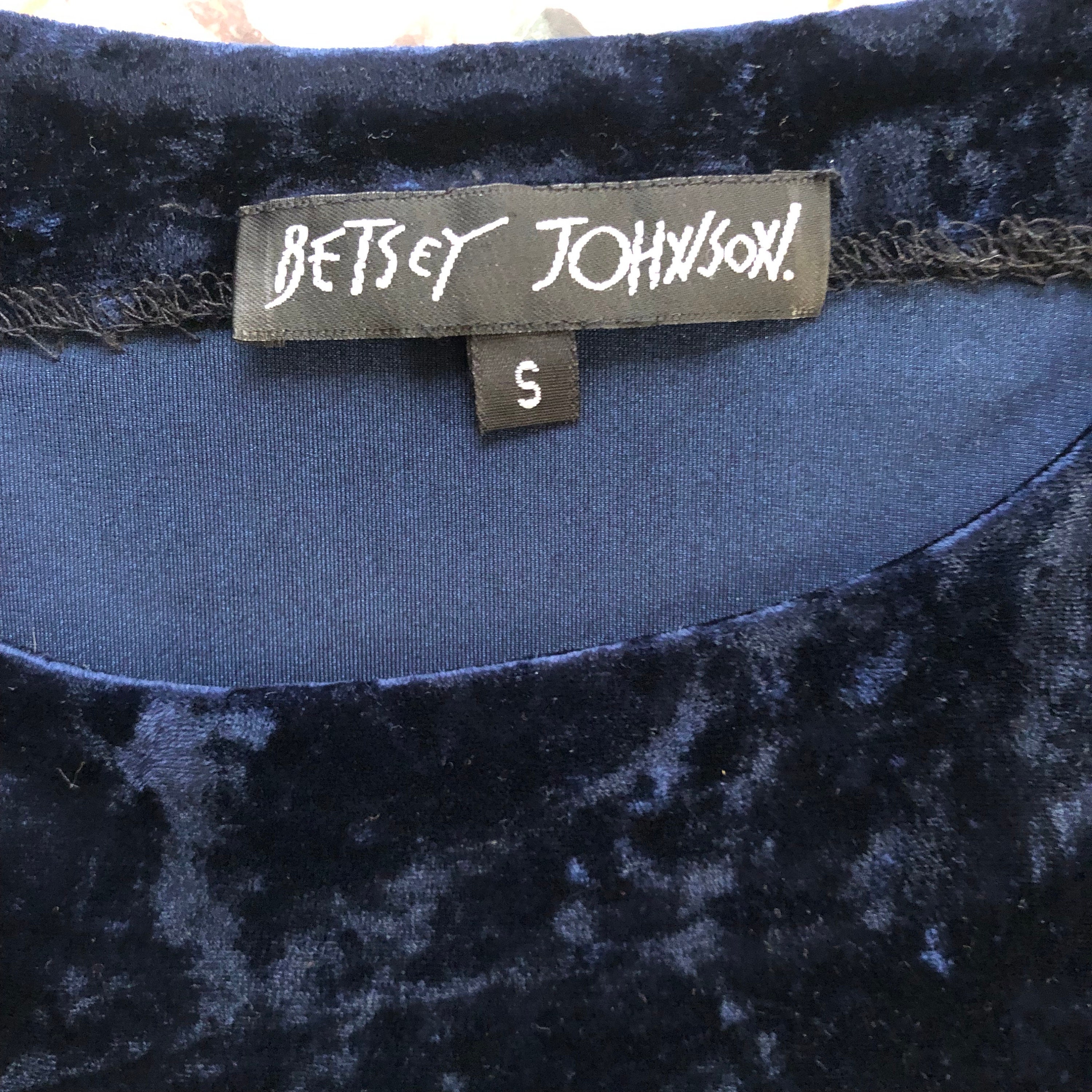 Sweat à Lacets Betsey Johnson Bleu Marine - Taille M, En Velours, Style Athleisure