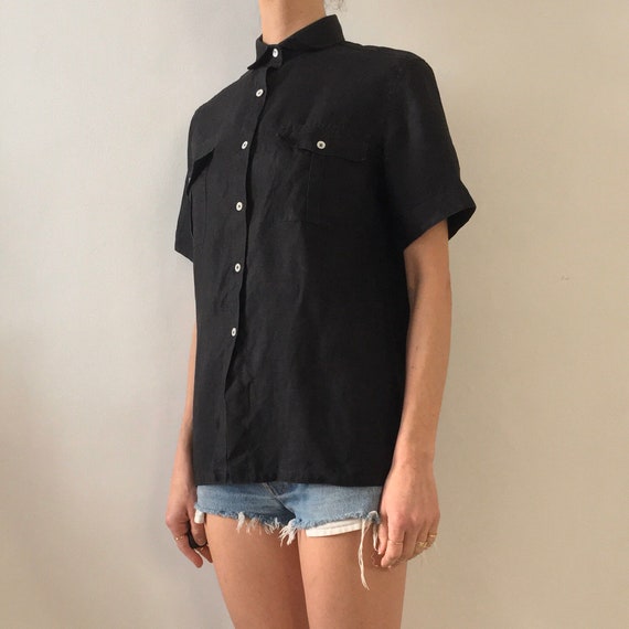 burberry black button up
