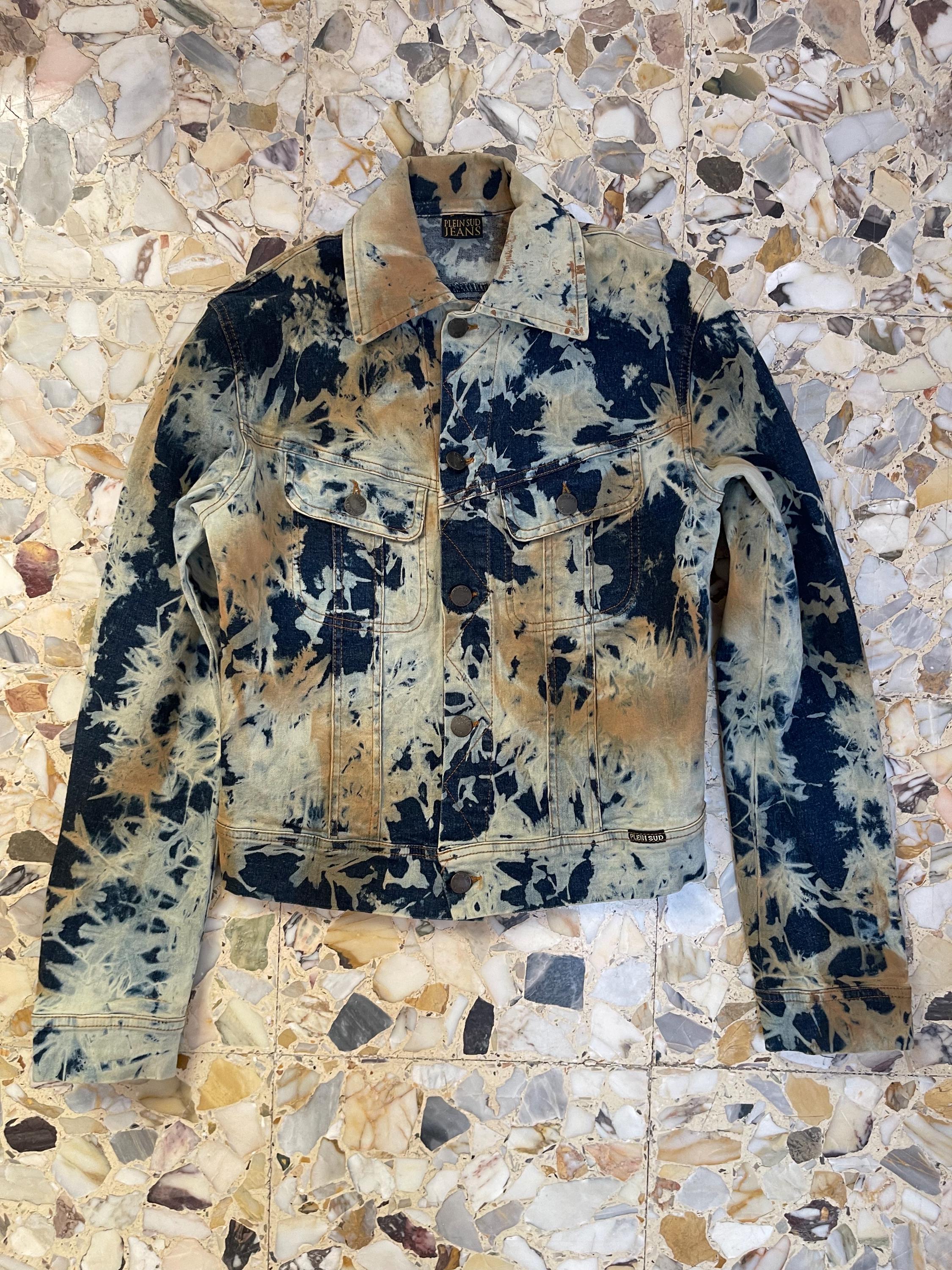 Y2K Plein Sud Raw Fringe Vintage Denim Cropped Jean Jacket