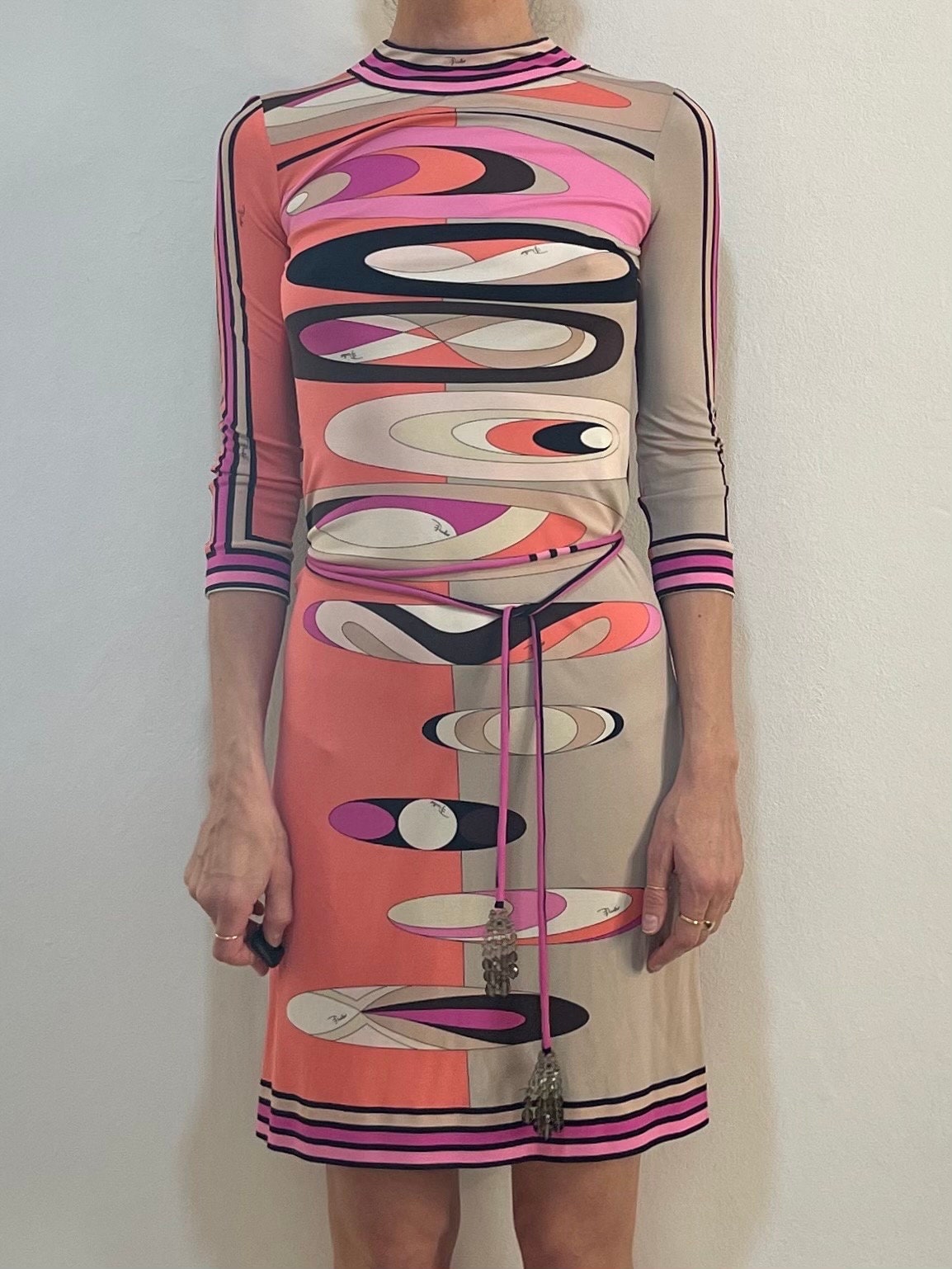 Y2K Emilio Pucci Archive Silk Jersey Dream Mod Psychedelic Dress
