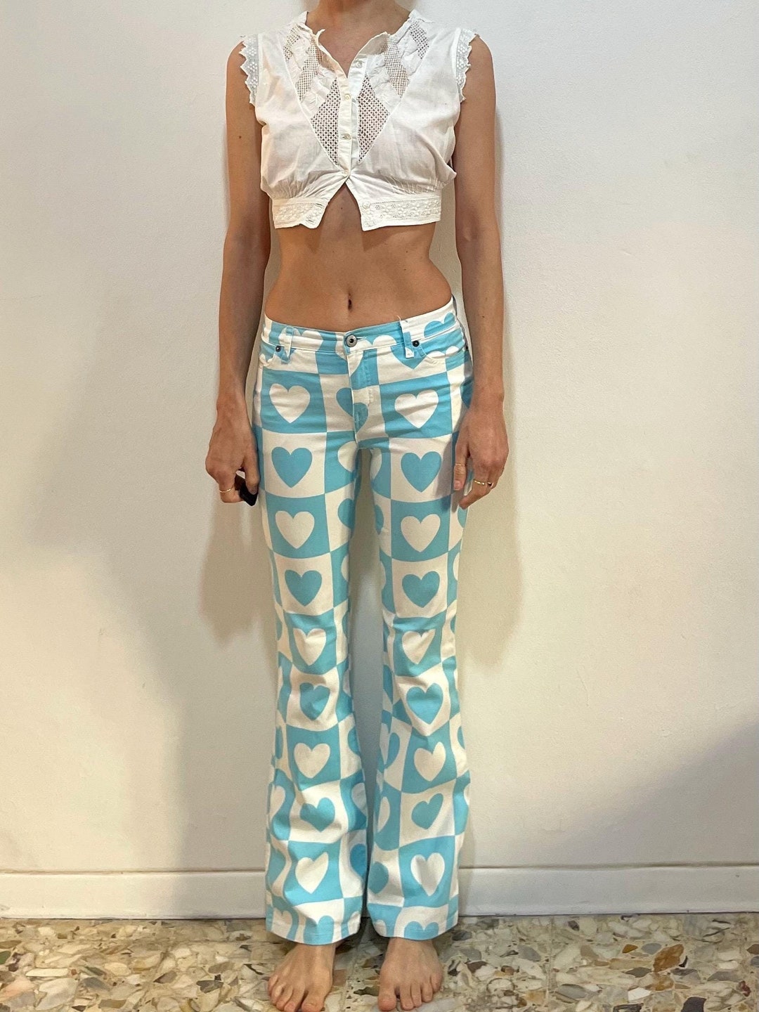 90s Y2K MOSCHINO JEANS デザイン フレアパンツ N870 il_1080xN.4077751869_eev0.jpg