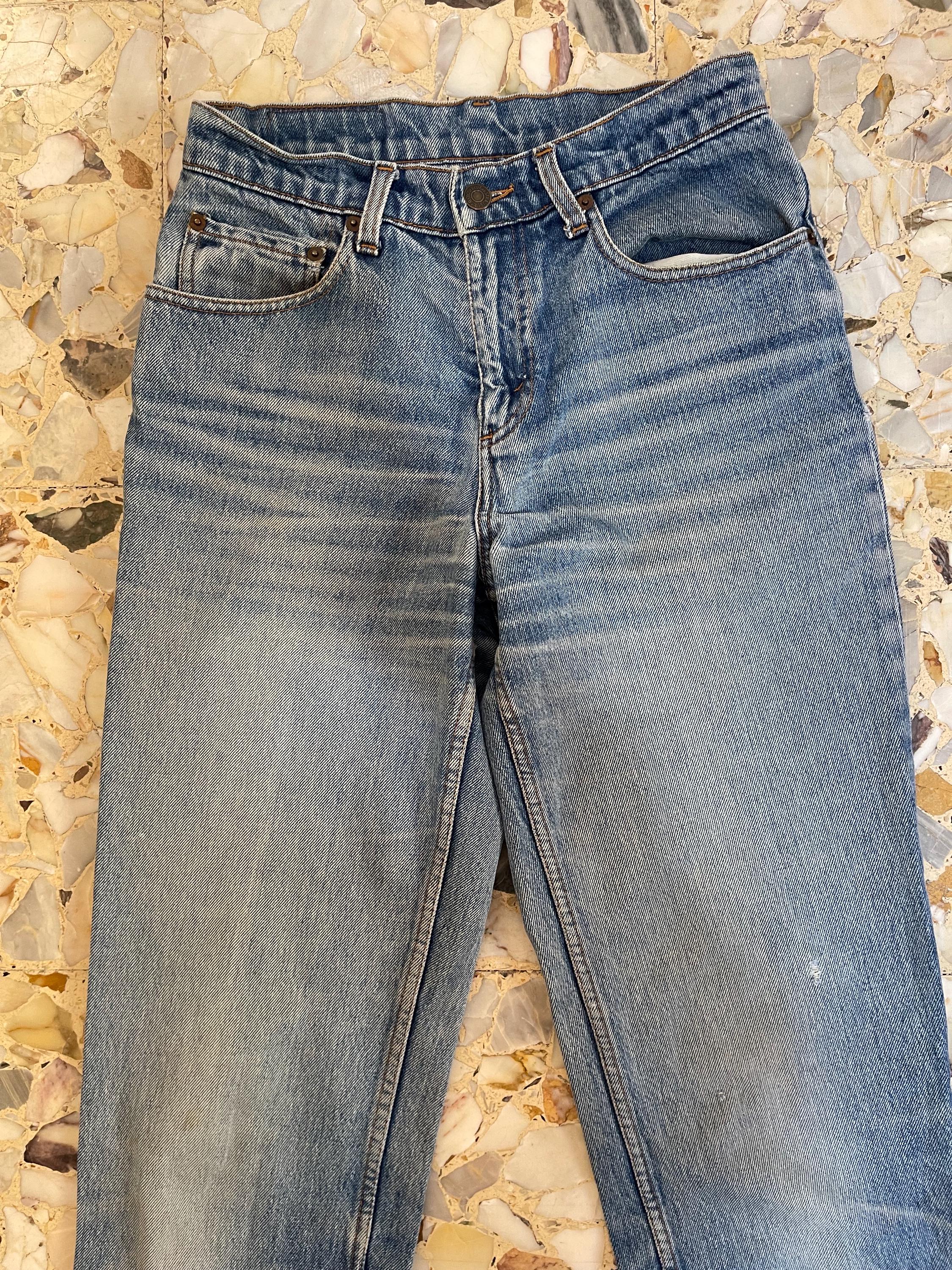 1985 Levis 603 Jeans Faded Cotton Denim With Tapered Leg (29/34 