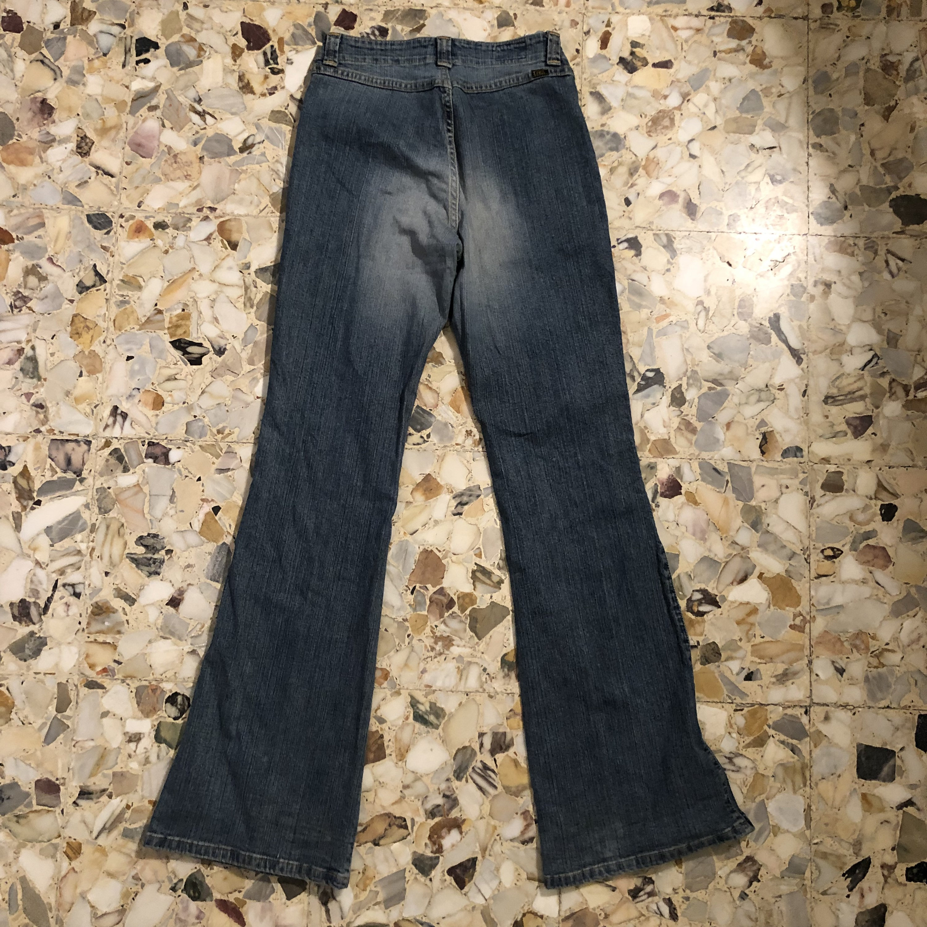 Y2K Lee Saddle Back Flare Leg Boot Cut Low Waist Jeans Size 29-33 