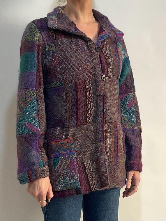 90s Missoni Patchwork Reversible Bomber Jacket Mu… - image 6