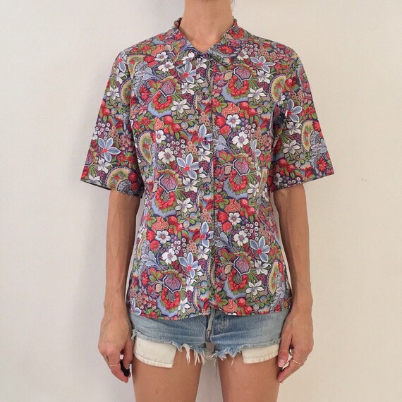 80's Cacharel La Chemiserie Liberty Art Deco Paisl