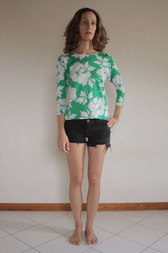 80s〜 KENZO long sleeve shirt 80s Kenzo Pop Flower Print Long Sleeve Jersey T-shirt - Etsy