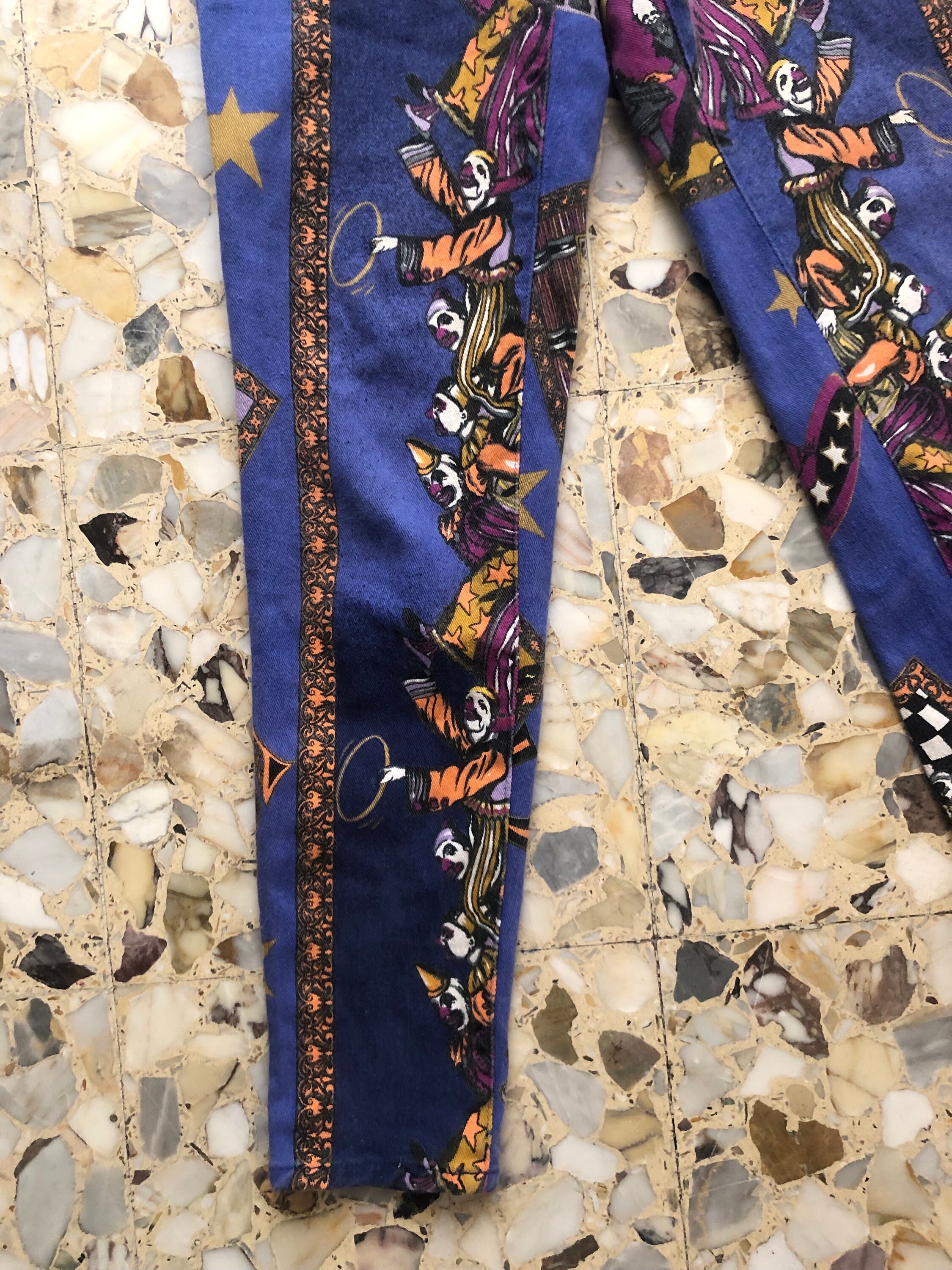 90s Versace Jeans Couture Crazy Clown Circus Super Model Jeans - Etsy