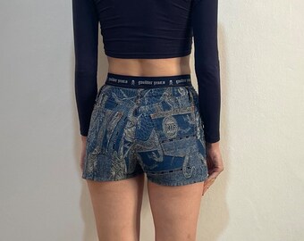 90s Jean Paul Gaultier Shorts With Mystical Dragon Jacquard Print