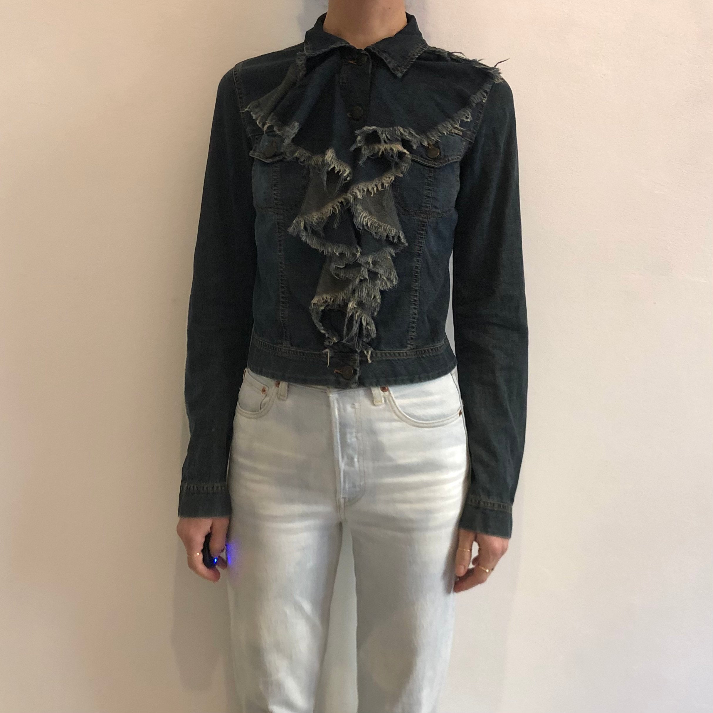 PLEIN SUD JEANS デニムフリンジ ジャケット Y2K ヴィンテージ