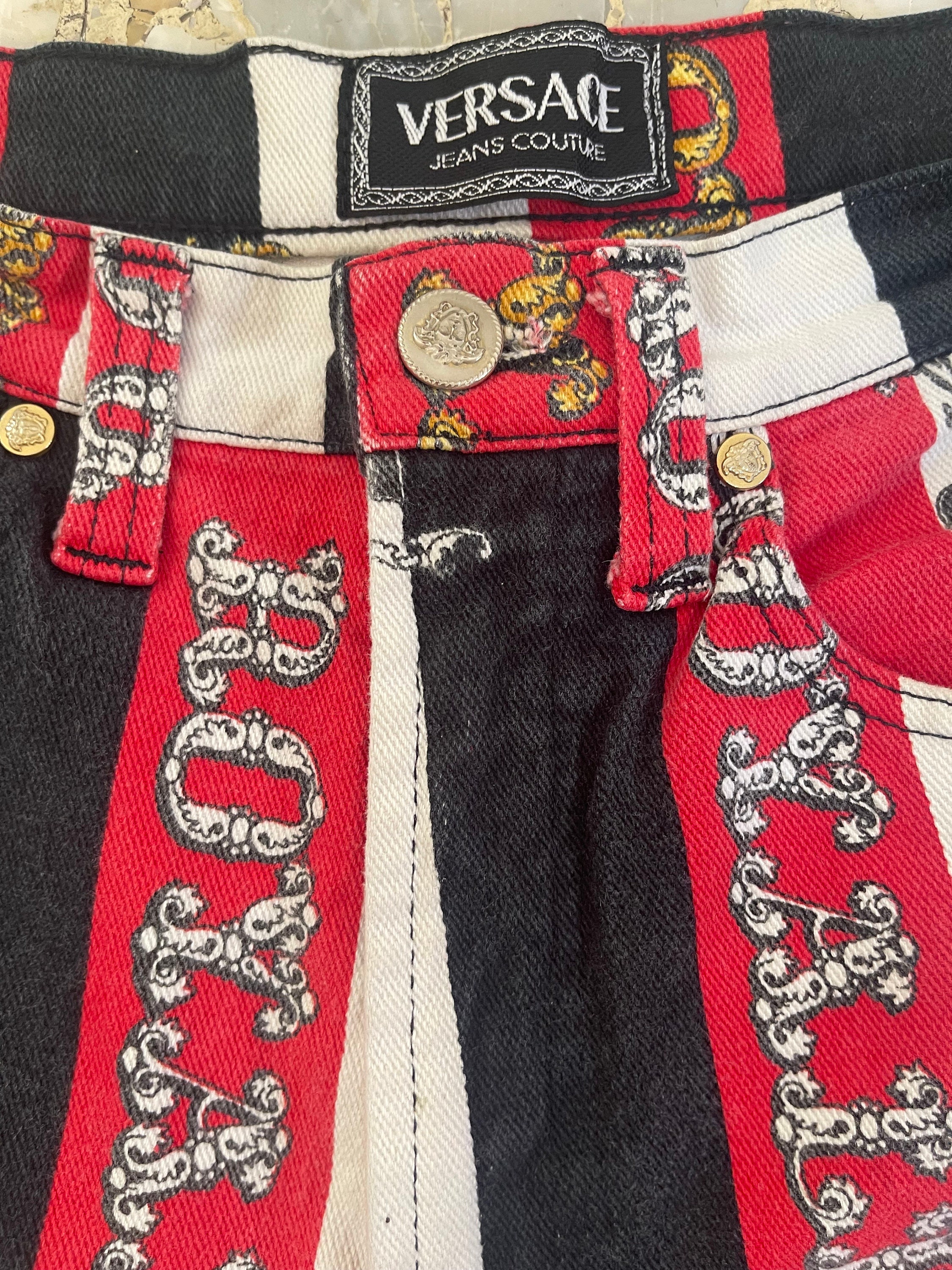 [希少レア] 80s-90s Versace Jeans Couture Rare Vintage 80s 90s Versace Jeans Couture Liberty New York