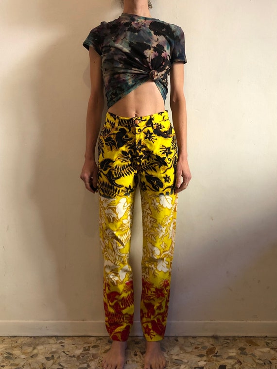 90s Jean Paul Gaultier Jeans Hawaiian Club Kid Floral Pants - Etsy