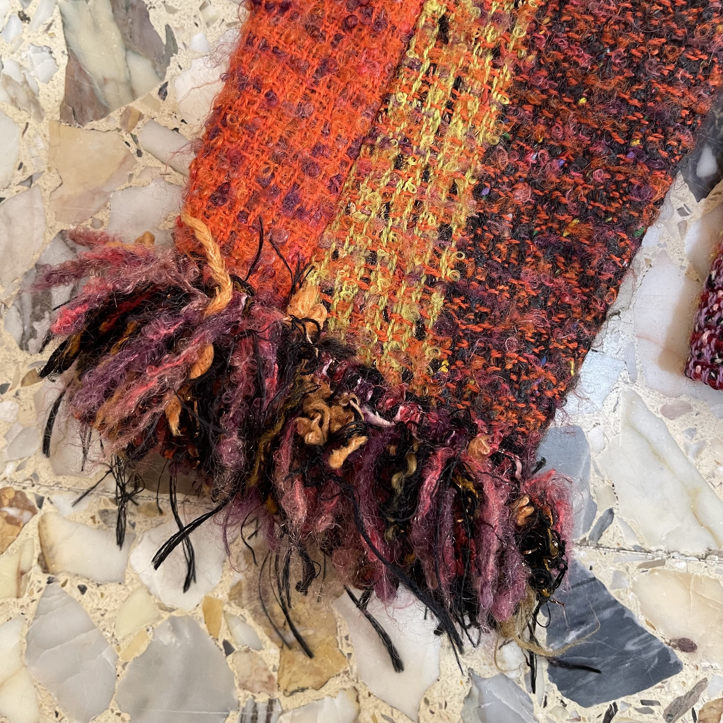 80s Christian Lacroix Tweed Twill Patchwork Jacket With Fringe