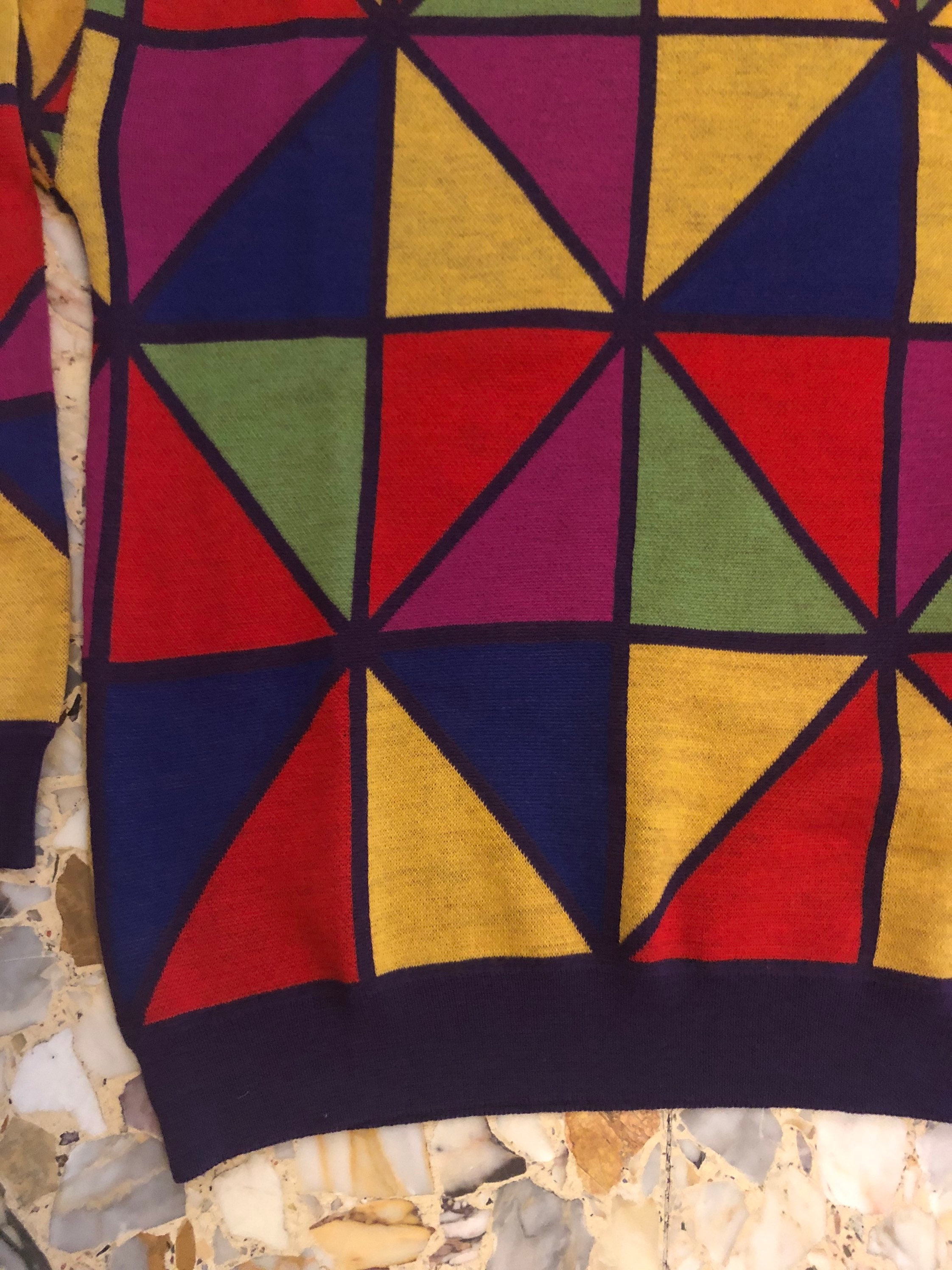 【GIANNI VERSACE】1990s ArgylePattern Knit GIANNI VERSACE】1990s ArgylePattern Knit GIANNI VERSACE 1990s