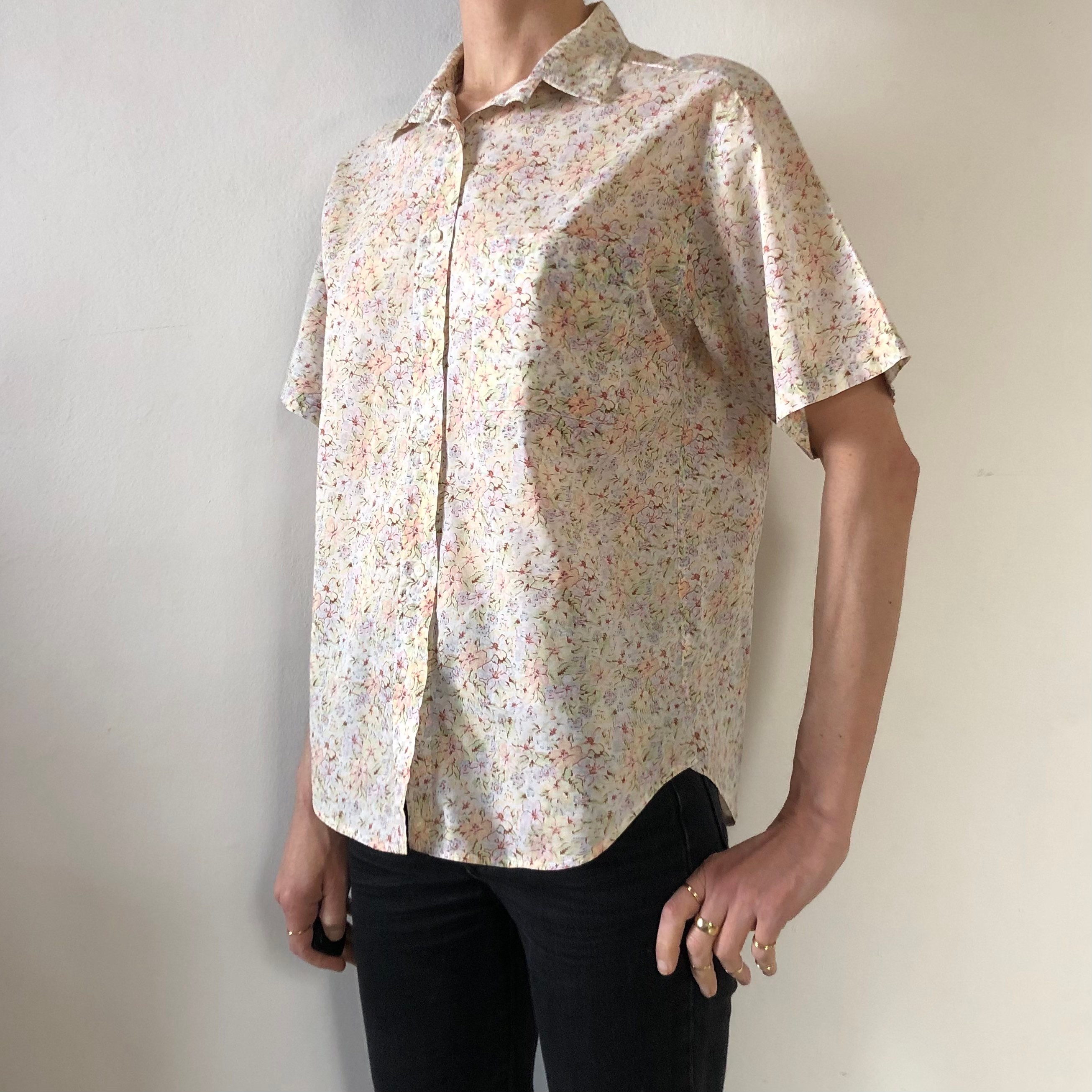 GEOFFREY B. SMALL／Varese shirt , blouse GEOFFREY B. SMALL SILK SHIRT GRS08 VEGETABLE (DESIGN 8)