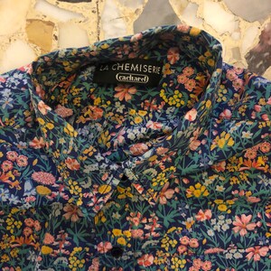 Chemisier Cacharel Floral Jaune - Taille 44 L - Coton Manches Longues Neuf