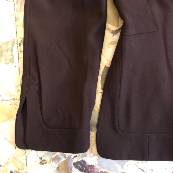 Thierry Mugler Vintage 1990s Chocolate Brown Silk Sculpted