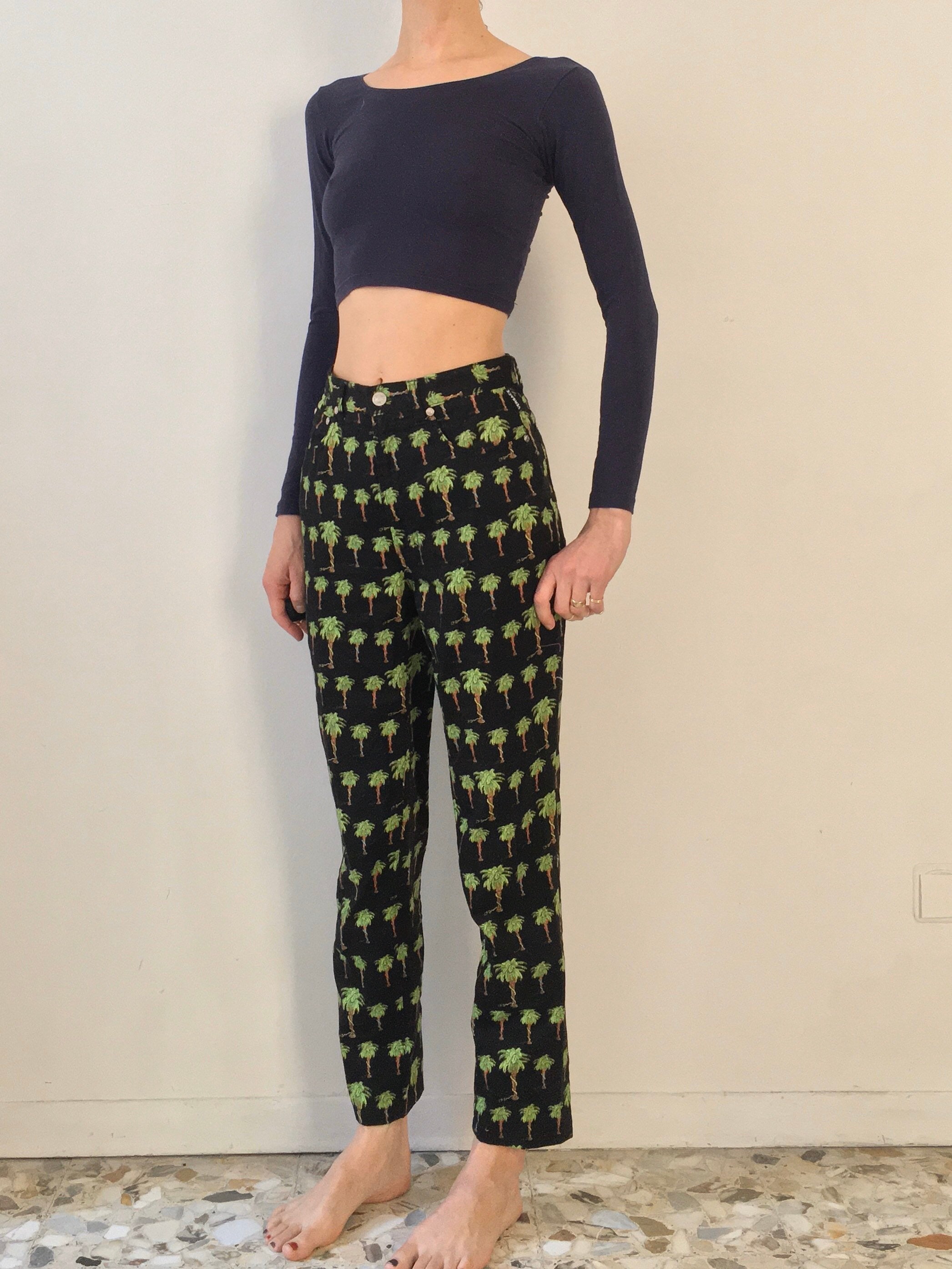 90s Versace Jeans Couture Palm Tree Garden of Eden Snakes