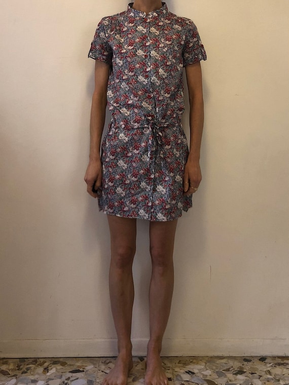 90's Cacharel Liberty Summer Shirt Shift Dress Sum