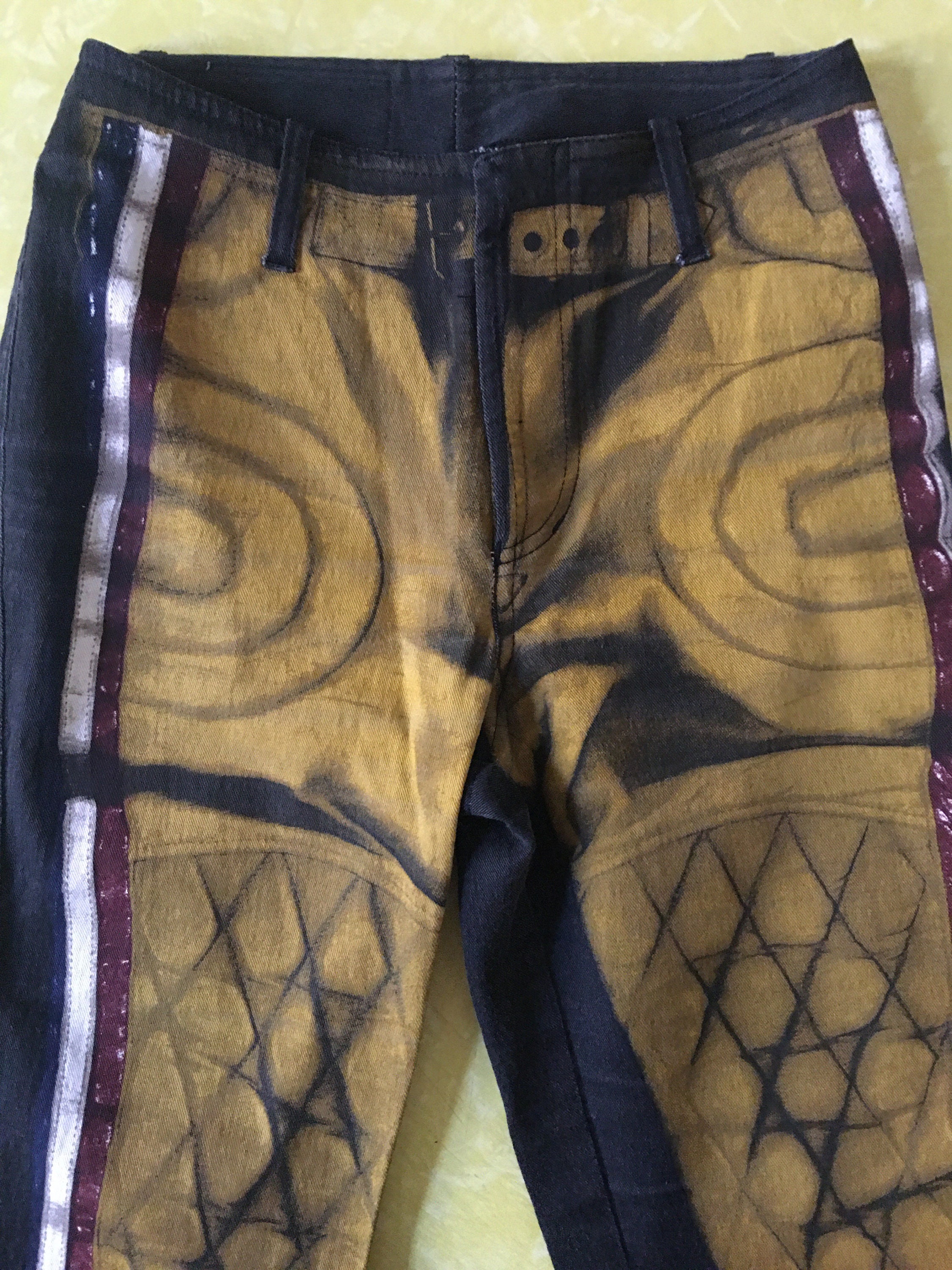 90s Jean Paul Gaultier Trompe L'oeil Vintage Denim Stretch