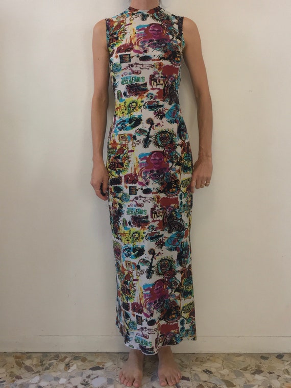 90s Jean Paul Gaultier Basquiat Club Kid Stretch M