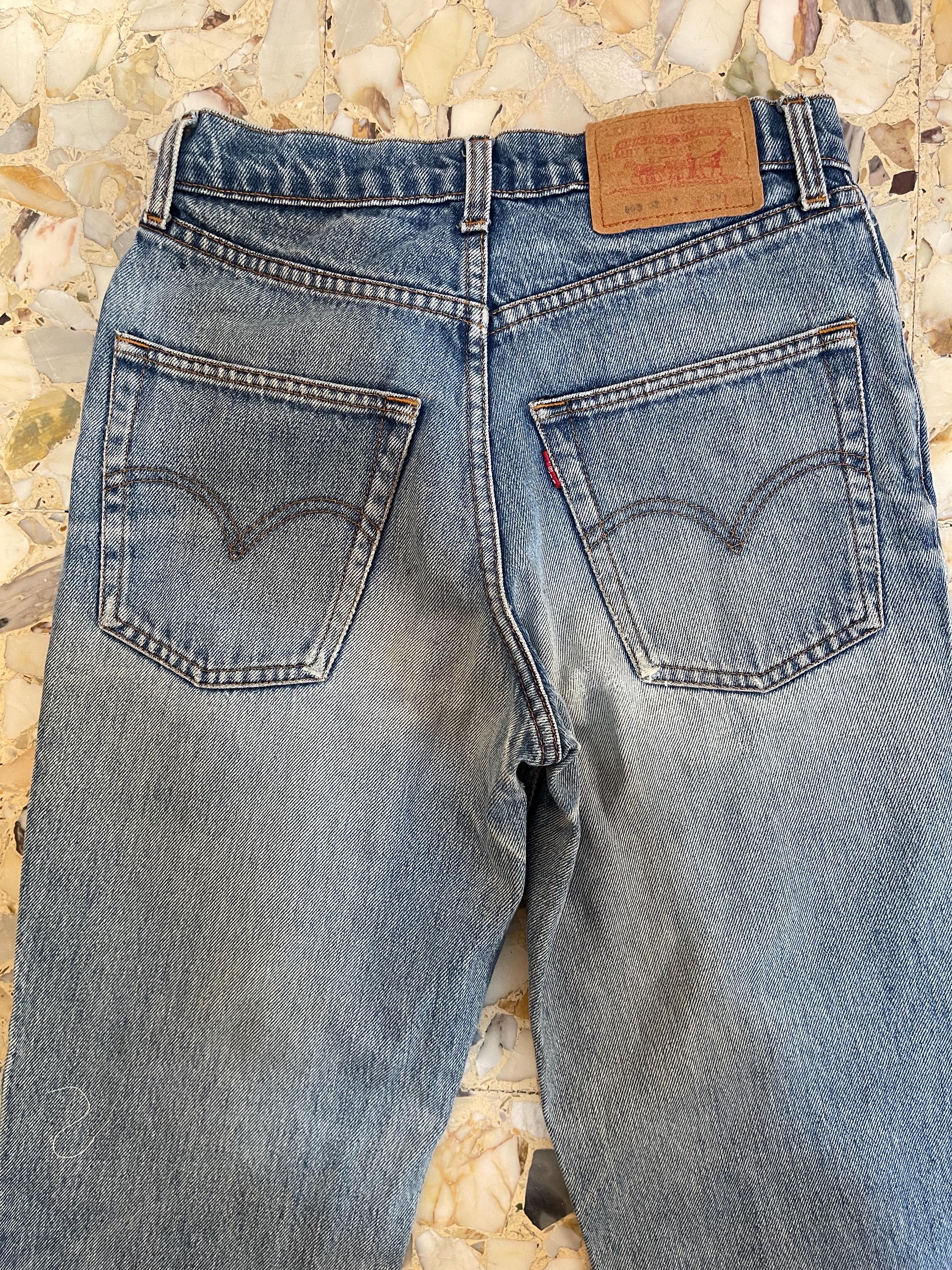 1985 Levis 603 Jeans Faded Cotton Denim With Tapered Leg (29/34 