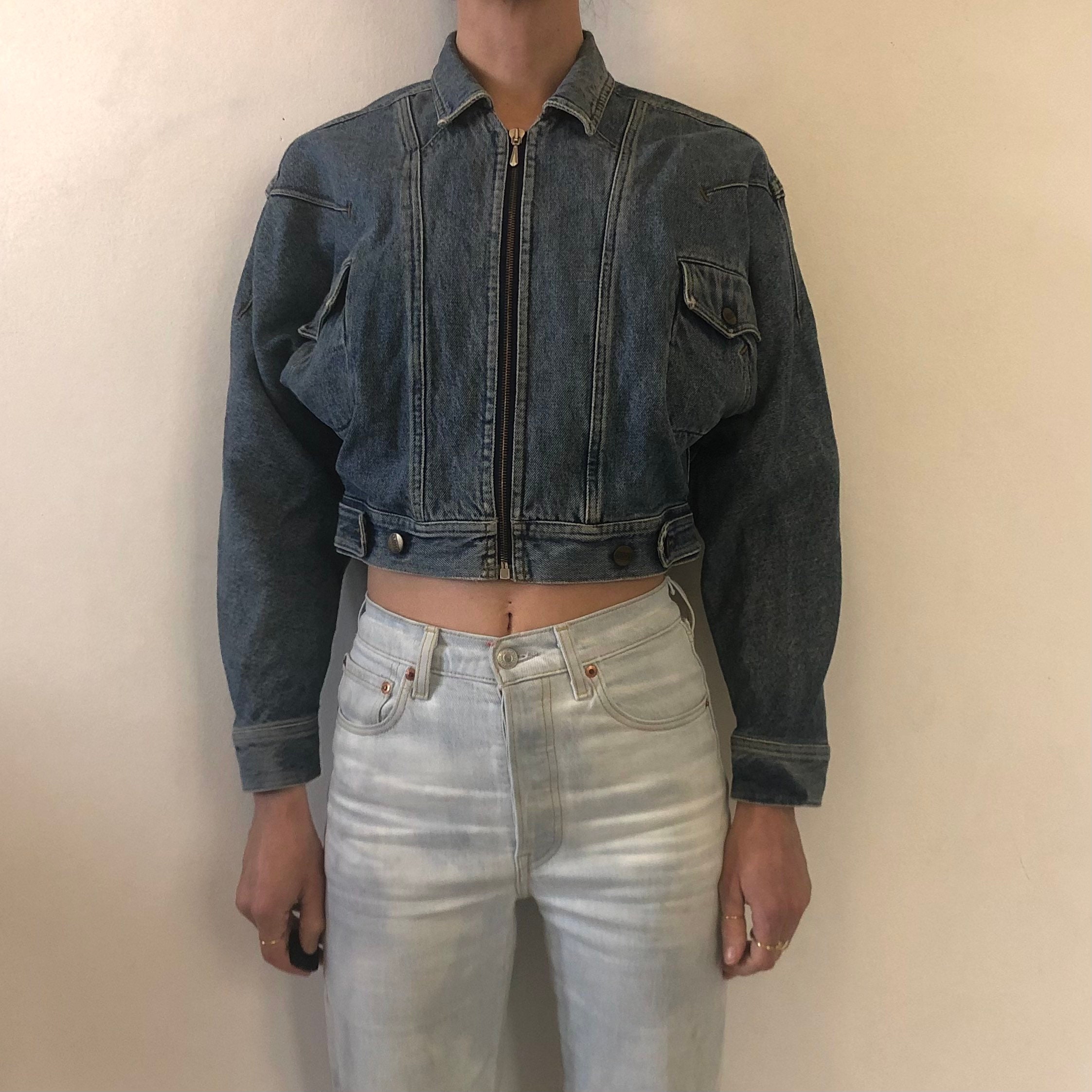 80 s veste en jean Etsy Canada