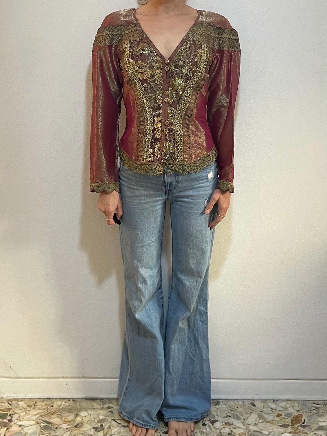 Veste Longue Roberto Cavalli - Viscose Rose - Taille S/36 - Neuf Sans Étiquettes