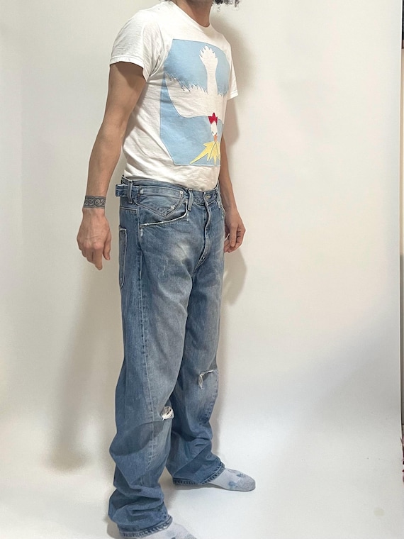 Y2K Levis Engineered Jeans Twisted Seams Barrel Leg With Buckle