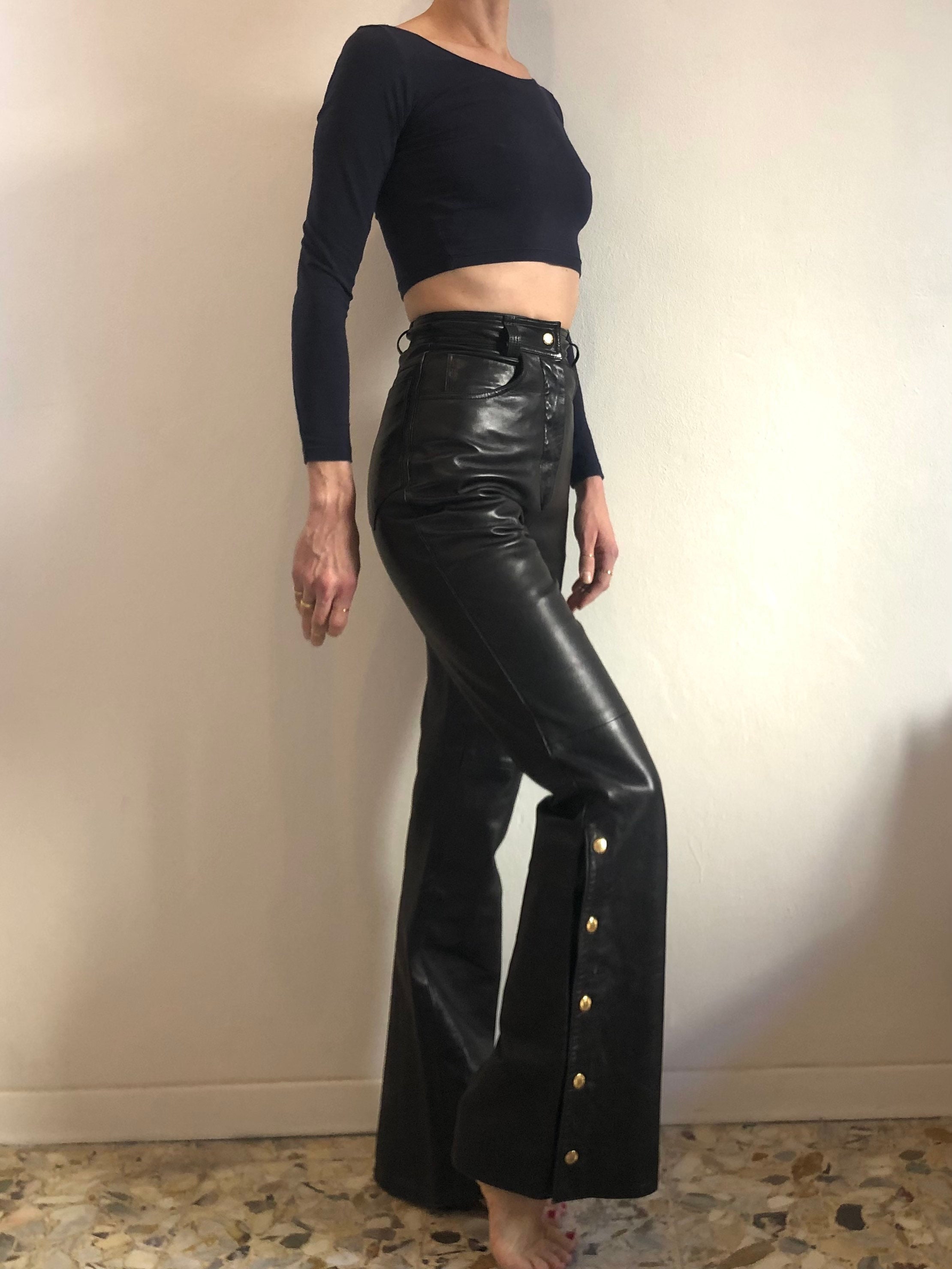 A New Day Women's High-Waisted Faux Leather Ankle - Depop