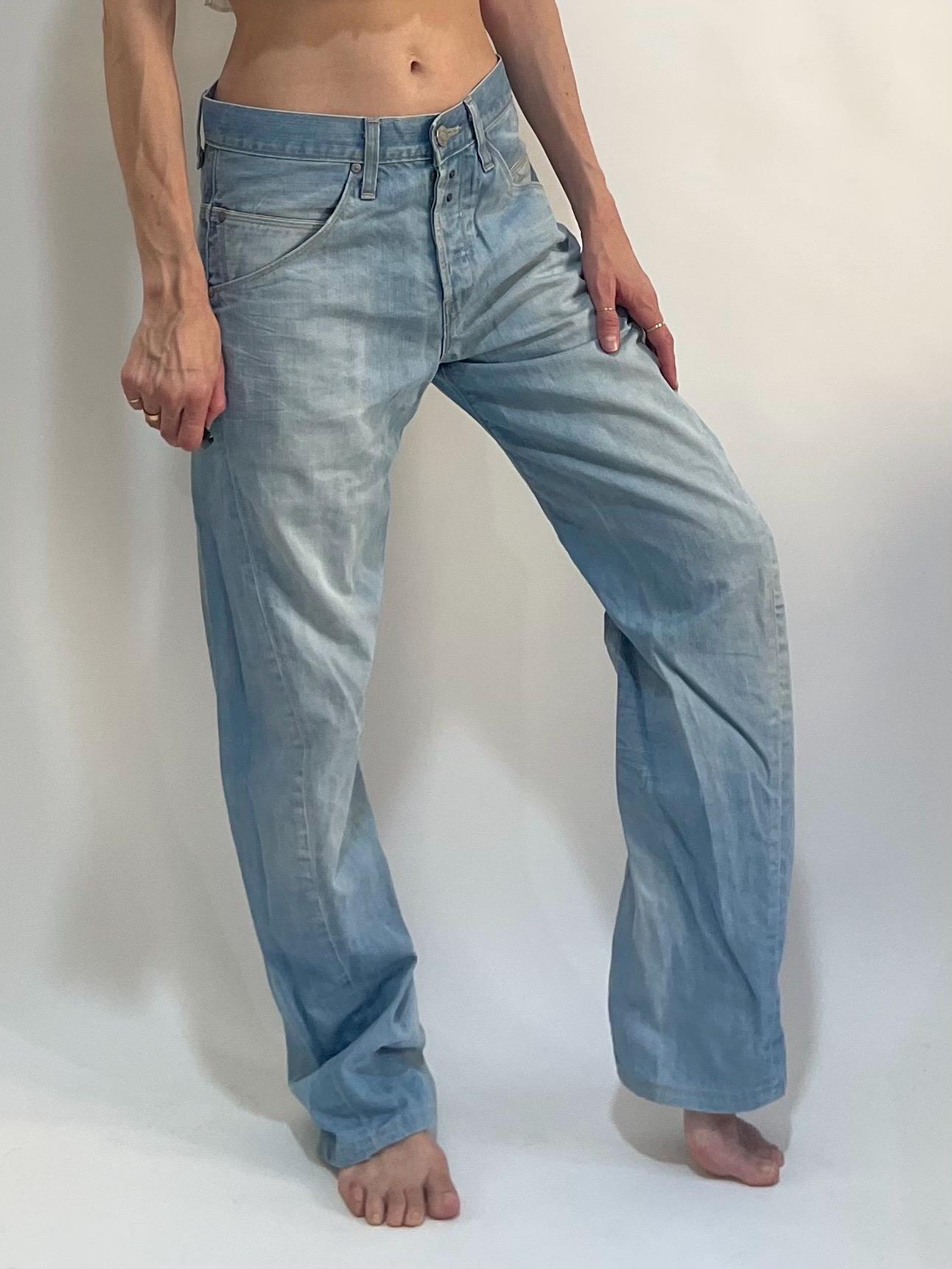 Y2K Levis Engineered Jeans Twisted Seams Barrel Leg With Buckle