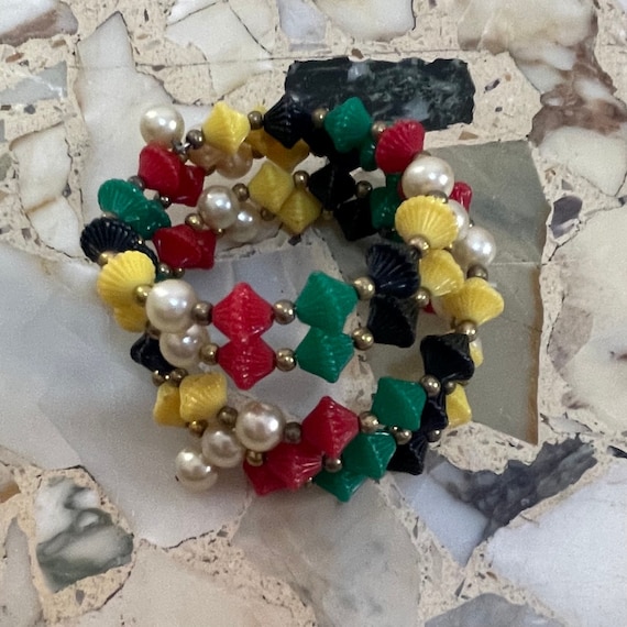 50s Multi Color Wrap Around Bracelet - image 1