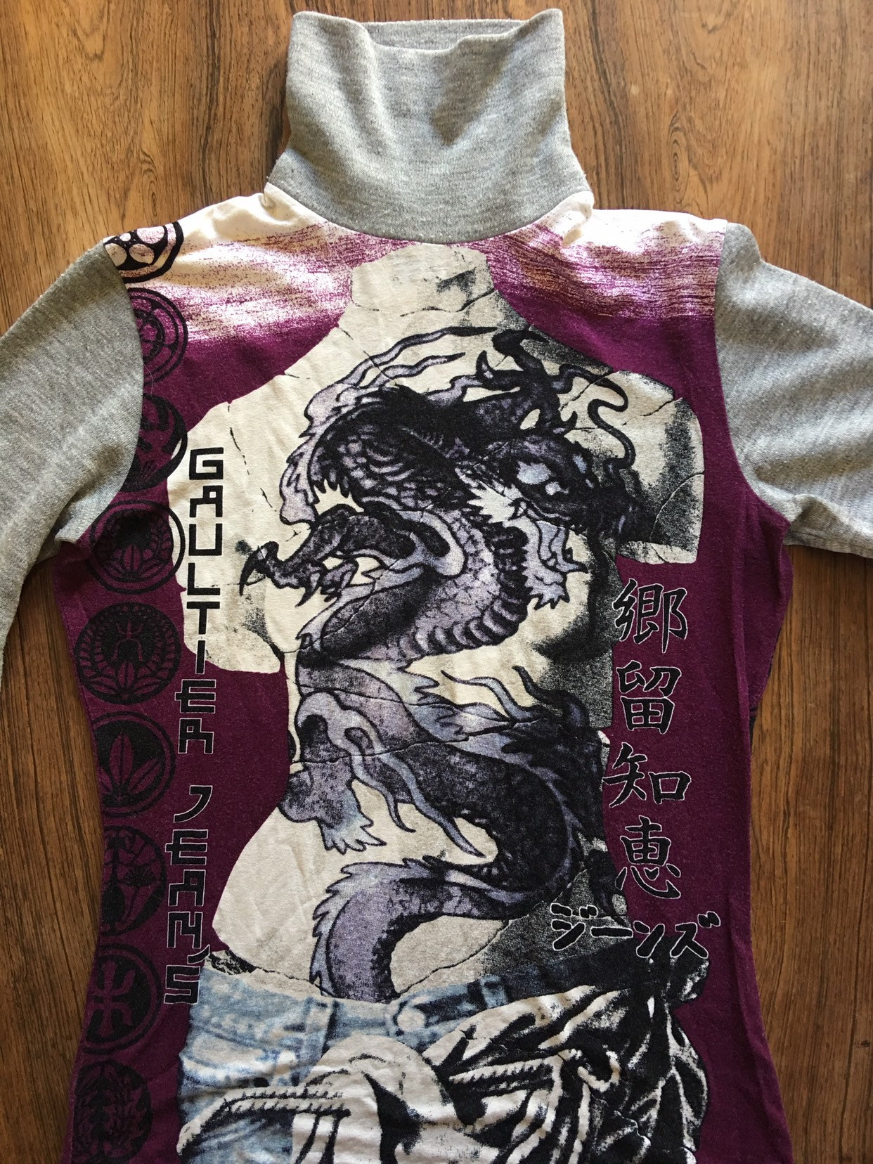 90s Jean Paul Gaultier Jeans Nude Torso Dragon Tattoo Club 90s Jean Paul Gaultier Jeans Nude Torso Dragon Tattoo Club