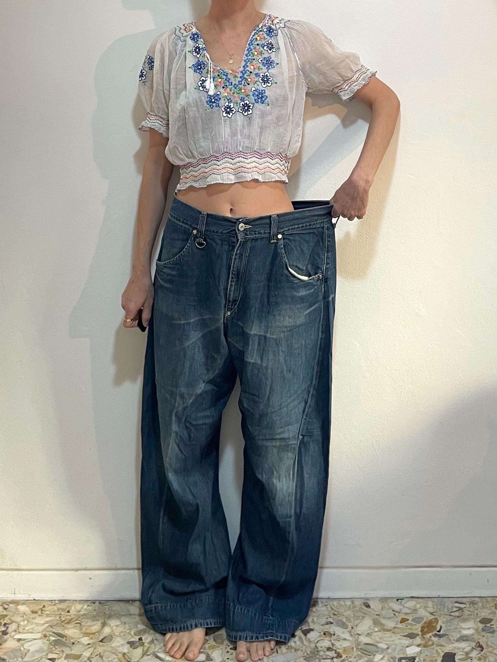 00s Levi's 592 樹脂コーティング加工 Y2K Y2K Levis Engineered Jeans Twisted Seams Barrel Leg With Button