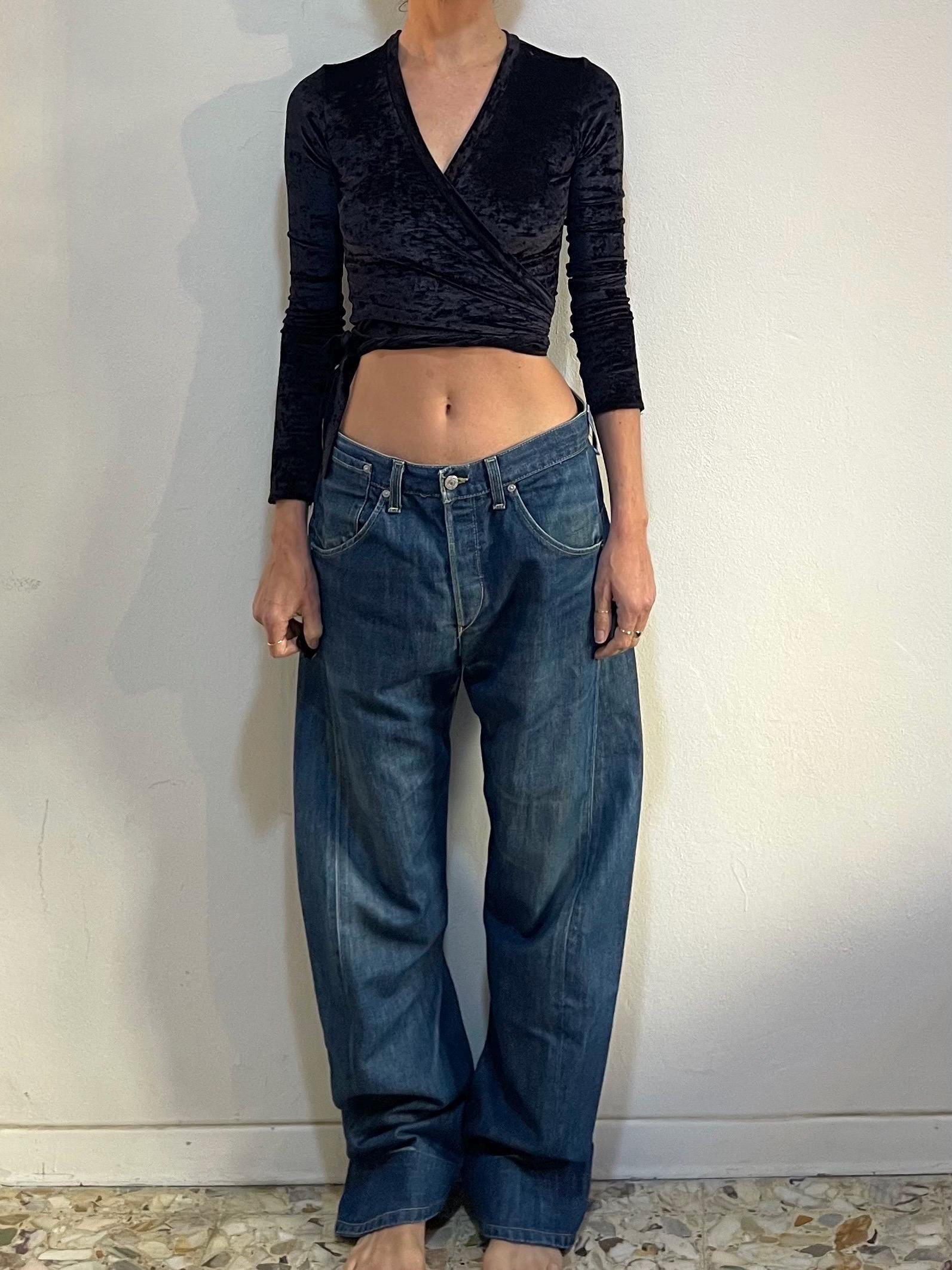 Y2K Levis Engineered Jeans Twisted Seams Barrel Leg With Curved