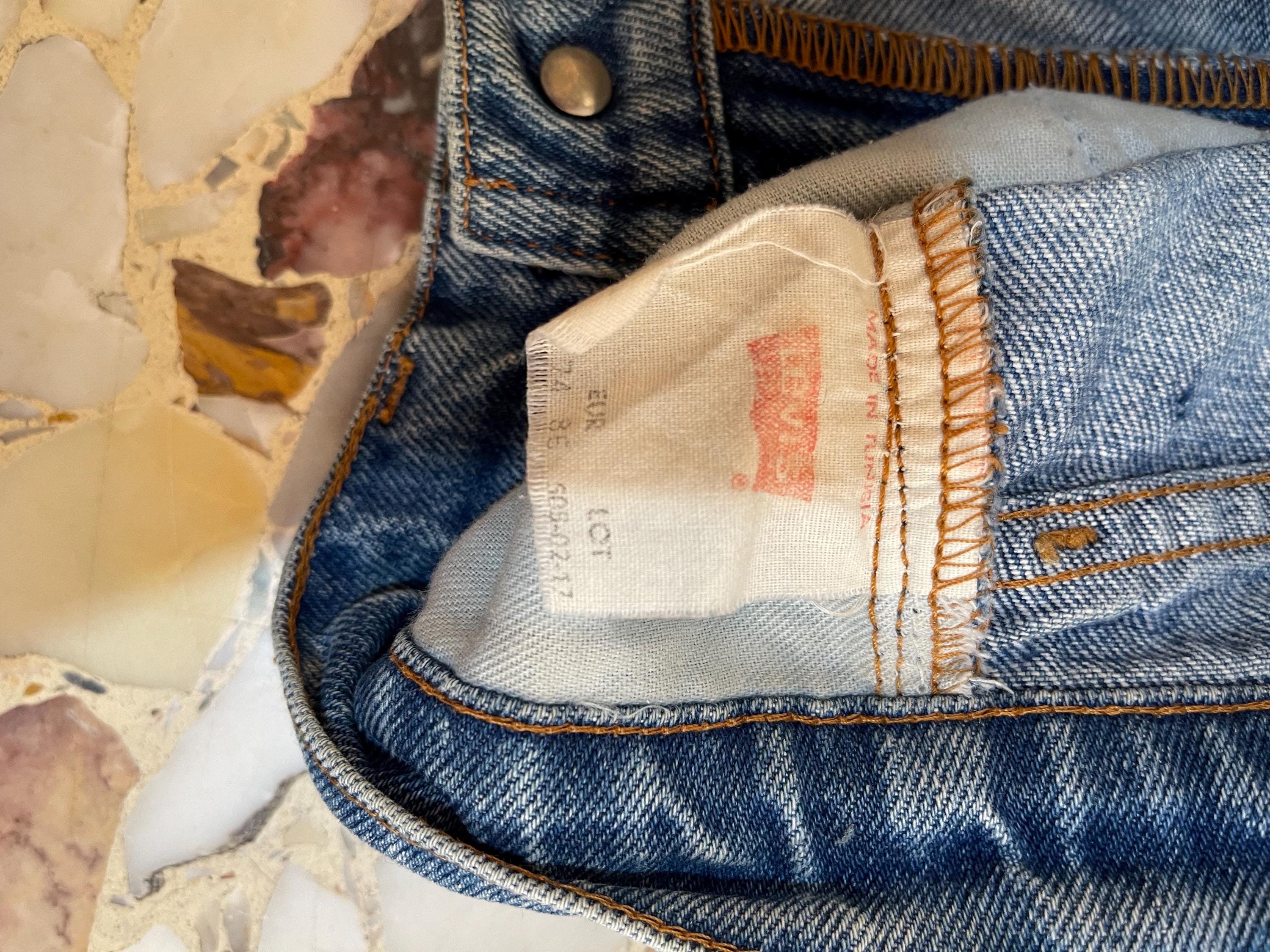 1985 Levis 603 Jeans Faded Cotton Denim With Tapered Leg (29/34 