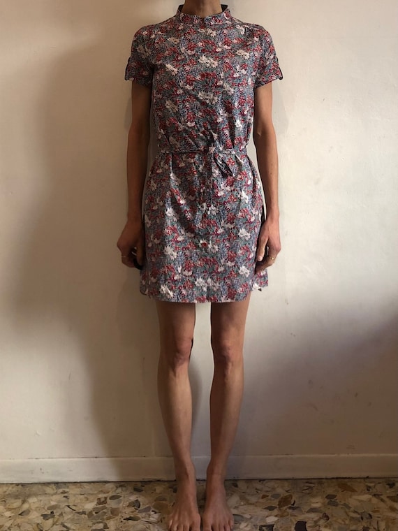 90s Cacharel Liberty Summer Shirt Shift Dress Sum… - image 1