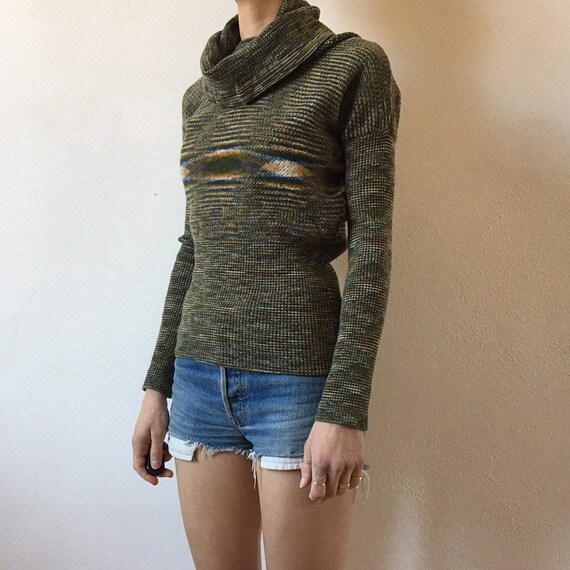 Viscose and ribbed wool turtleneck Multicoloured | Missoni