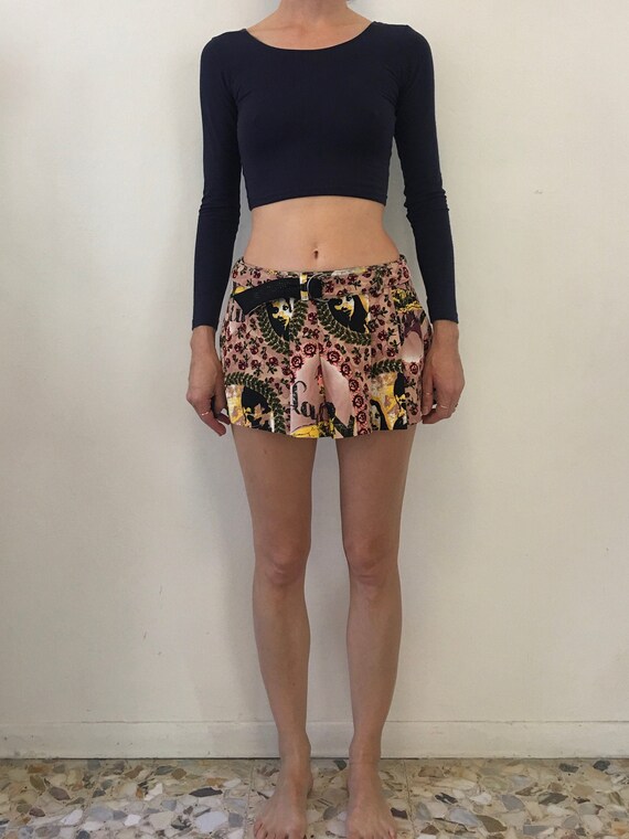 90s Jean Paul Gaultier Club Kid Pleated Micro Mini
