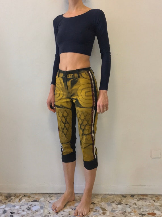 90s Jean Paul Gaultier Trompe L'oeil Vintage Denim Stretch 90s Jean Paul Gaultier Trompe L'oeil Vintage Denim Stretch