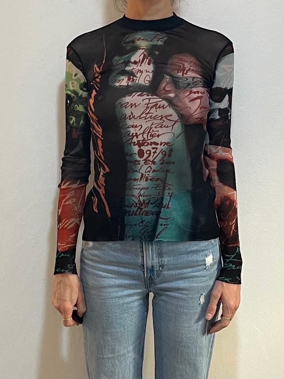 90s Jean Paul Gaultier Sado Maso Sheer Stretch Mesh Club Kid Top