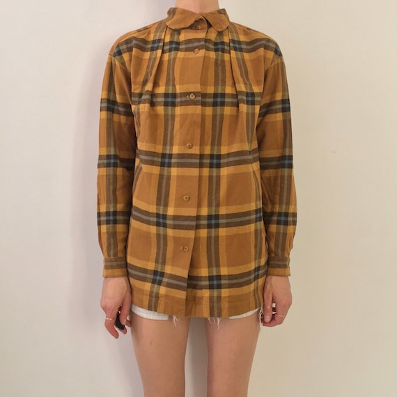トップス 90s ISSEY MIYAKE over size rayon shirt 90s Issey Miyake Plaid Flannel Cotton Oversize Button up