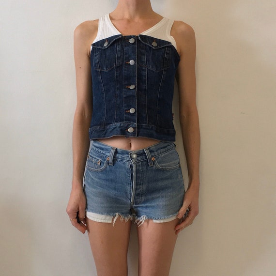 90's Jean Paul Gaultier JPG Jeans Denim Bustier Cl