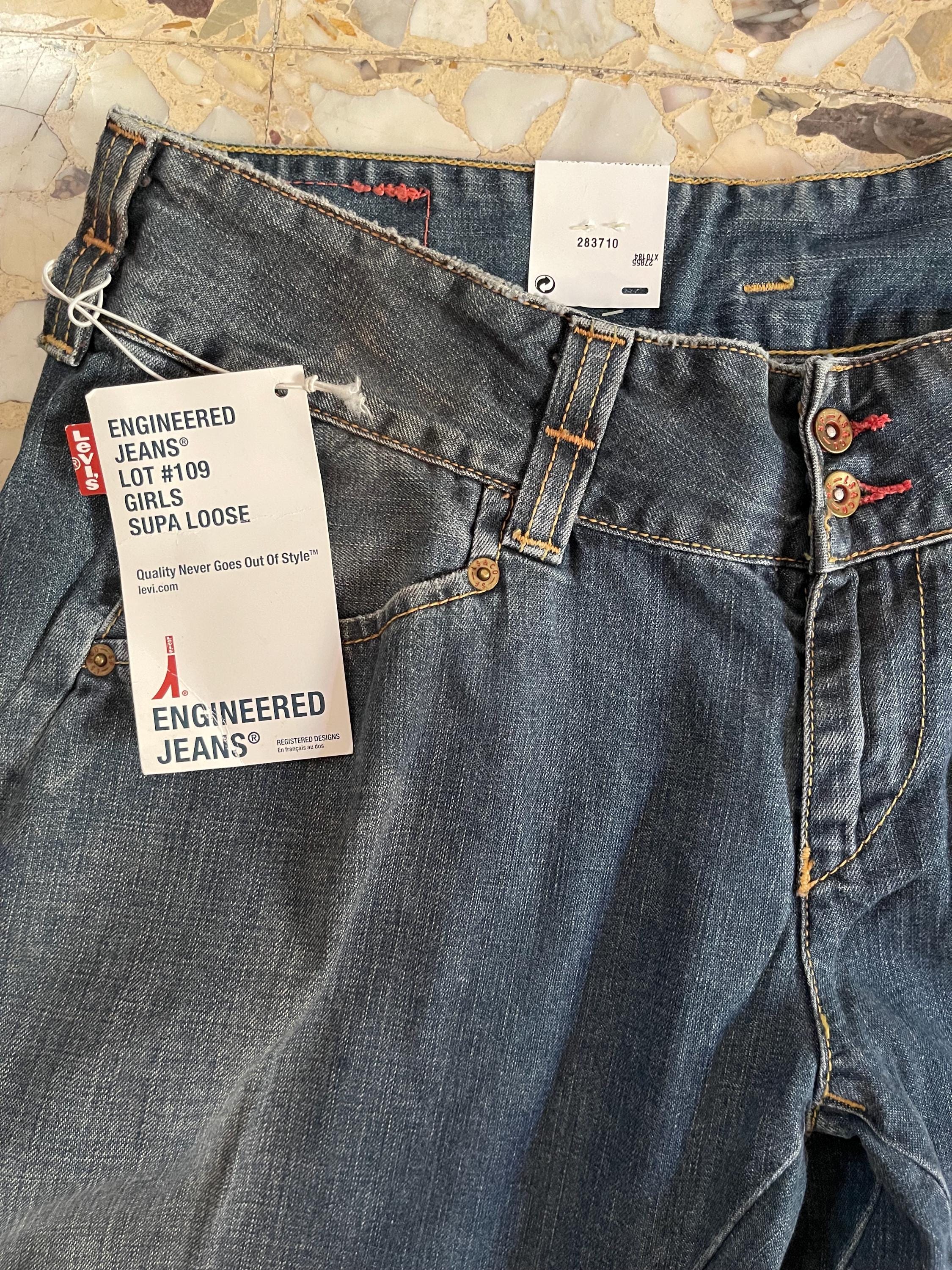Y2K Levis Red Engineered Jeans NWT Twisted Seams Wide Flare Leg