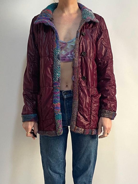 90s Missoni Patchwork Reversible Bomber Jacket Mu… - image 7