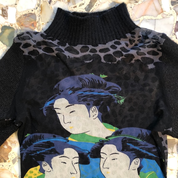 90s Kenzo Jeans Geisha Stretch Mesh Club Kid T Shirt - Etsy 90s Kenzo Jeans Geisha Stretch Mesh Club Kid T Shirt - Etsy