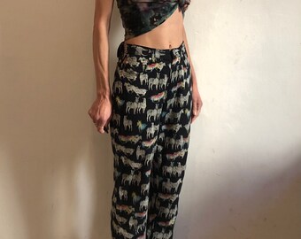【関税&送料込】Versace Jeans Couture Zebra Rhinestone Logo 1990s Versace Jeans Couture Zebra Jeans | Mercy Vintage