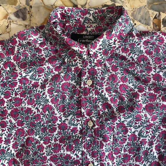 80s Cacharel Liberty La Chemiserie Floral Multi C… - image 7